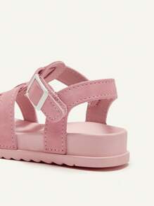 Cozy Pixies 1 par de sandalias planas casuales con cierre de para niñas pequeñas, de estilo princesa, suave suela, fashionables y versátiles, para verano