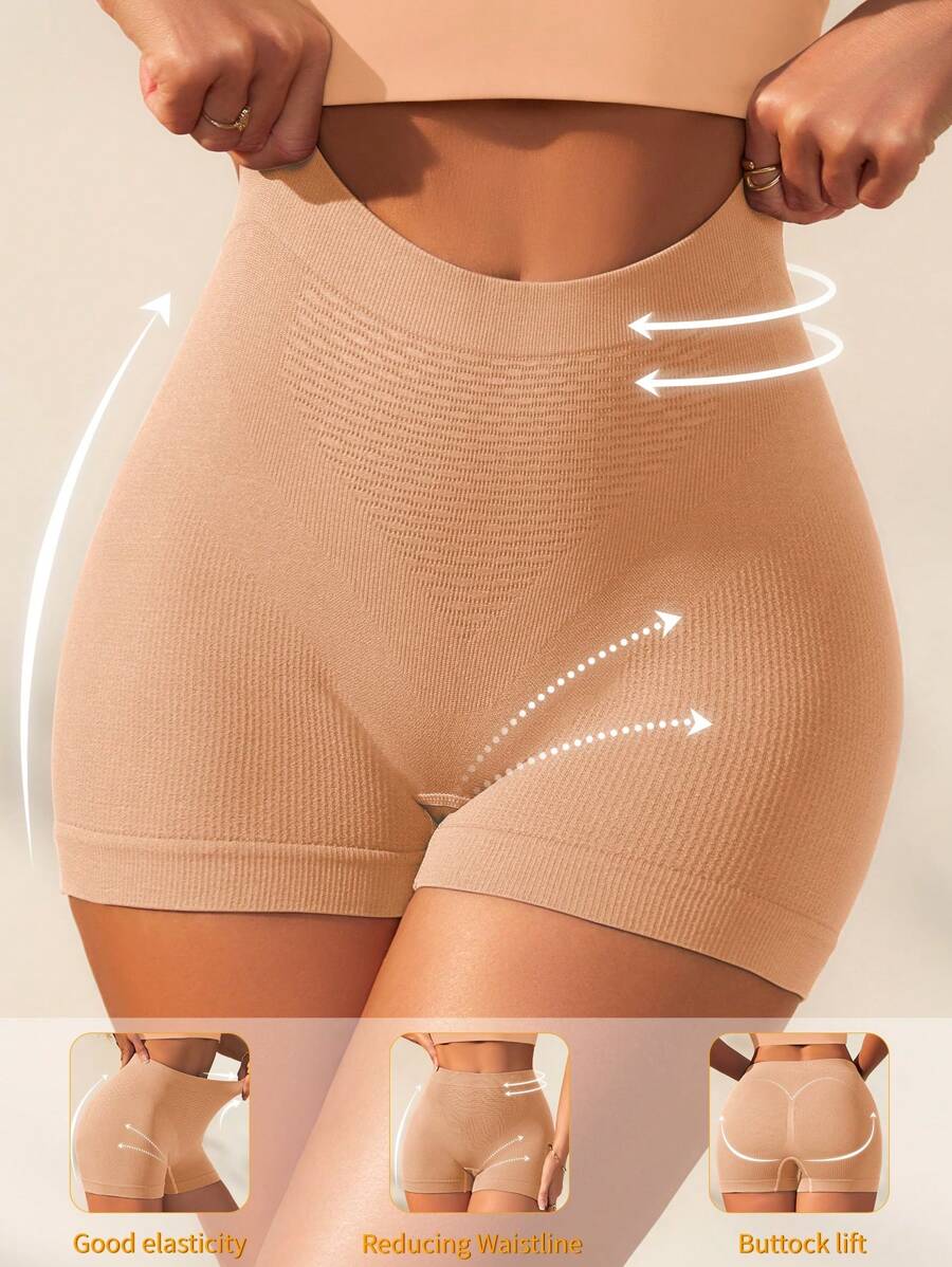 1 pieza Pantis cómodos y sin costuras para mujer - Albaricoque - Ver 1