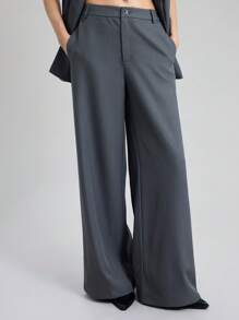 Ontre 2025 Autumn/Winter Women's Clothing, Fall/Winter Women's Wear, Back To School, Halloween, Christmas, Business Casual, Retro Dignified Elegant Versatile Basics, Nashville Apparel, Solid Color Vest, Pants, Suit Set, Gray Suit, Casual Urban, Minimalist Commuter, Unisex Suit, Vest Suit Set, Party Wear, Carnival, Teacher Outfit