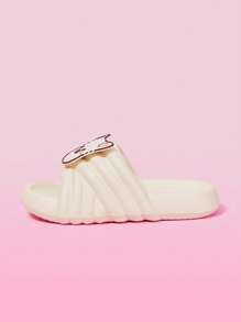 Cuccoo Women's Fashion Thick Sole Quiet Non-Slip Beach EVA Slippers For Outdoor Wear, Summer - Yellow - View 3