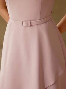 MOTF Classy 系腰带拉链连衣裙 - 粉色 - 查看 2