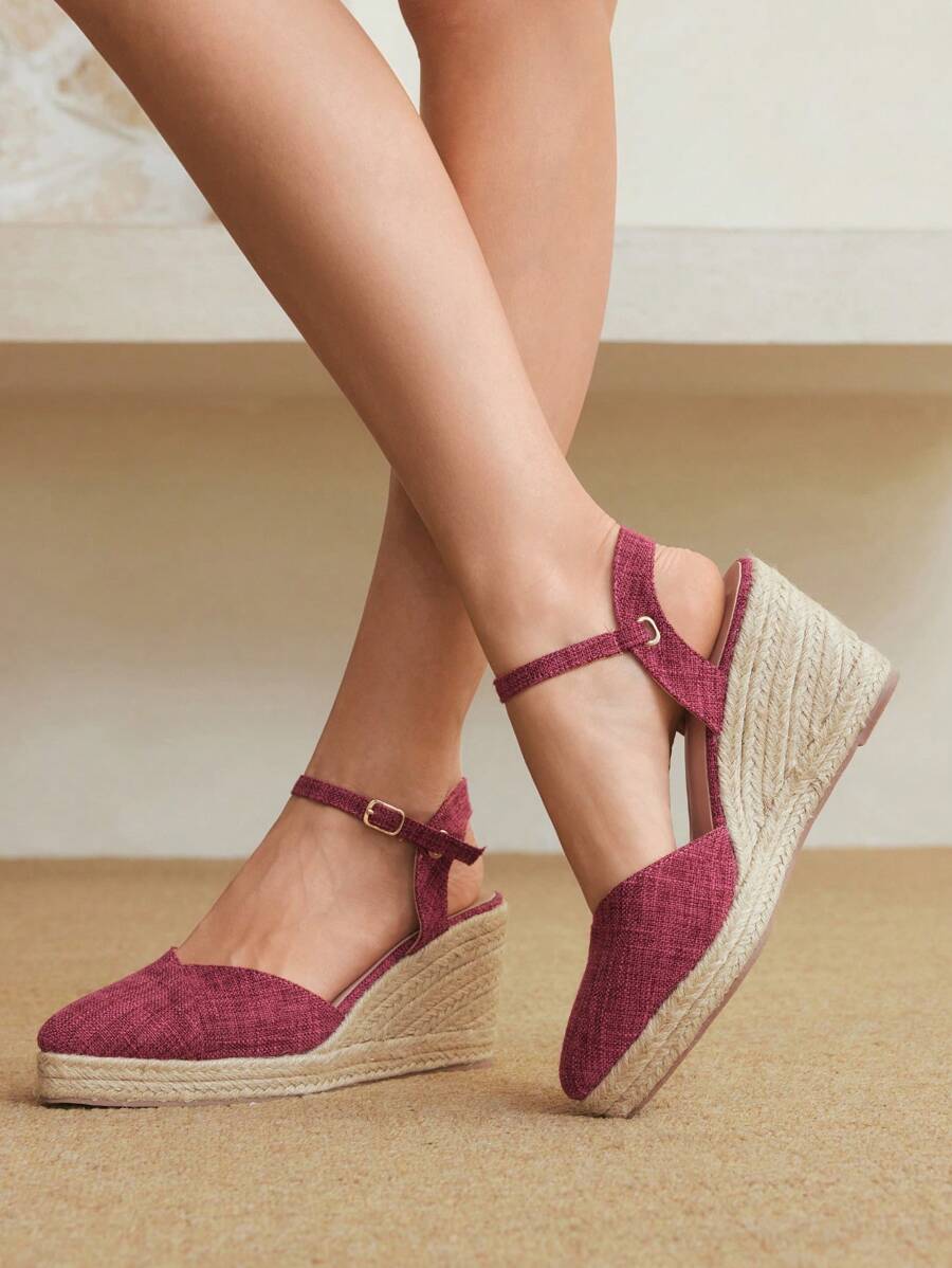 Styleloop Women's Woven Rope Platform Wedge Sandals, Vacation Style BOHO Chic Retro American Western Music Festival Party Thick Bottom Shoes