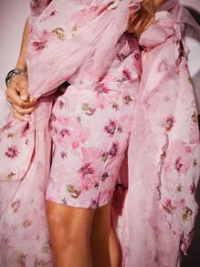 Vixey Váy Maxi Xếp Tầng Voan Hoa Trong Suốt Kèm Vải Tuyn, Váy Xếp Nếp, Quần Áo Phong Cách Boho Cho Phụ Nữ, Trang Phục Mùa Xuân Cho Phụ Nữ, Trang Phục Mùa Hè Cho Phụ Nữ, Váy Dự Tiệc Cưới Cho Phụ Nữ, Váy Tiệc Trà - Nhiều màu - Xem 4