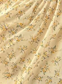 Aloruh Women's Ditsy Floral Sling A-Line Waist Dress For Spring & Summer - Multicolor - View 7