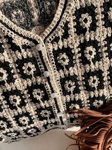 Comfortcana 加大码轻薄针织开衫，夏季时尚，CoconutGirl，女孩旅行，钩针，女士度假装 - 彩色 - 查看 5