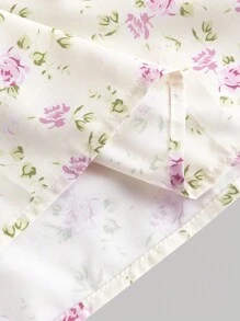 SHEIN MOD 黄色碎花露背连衣裙，蝴蝶结系带，白色和粉色，夏季，休闲，派对，野餐，优雅婚礼宾客，毕业典礼和假日服装 - 黃色 - 查看 4
