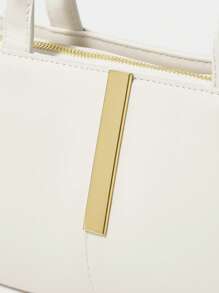 SHECARRY Women's Fashionable Large Capacity Shoulder Bag For Daily Commuting - Beige - View 5