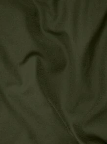 Manfinity Dauomo Men's Solid Color Round Neck Casual Loose Fit Tank Top, Versatile - Army Green - View 4