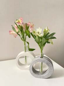 Gipsvasen-Formen mit durchsichtigen Reagenzgläsern, DIY Kristall-Epoxidharz Hydrokulturen Pflanzengefäße, Silikonformen für Blumenanzucht