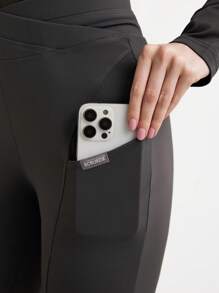 Scrubzie Women's Asymmetric Waistband Scrub Uniform Pants