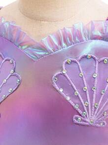 Mermaid Young Girl Swimsuit For Girls - Suspender Mermaid Tail, Princess Dress Design