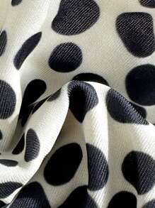 Soleia 4pcs/Set Women Swimsuit, Leopard Print Pattern Retro Romantic Elegant Sexy Party Solid Color, Includes Halter-Neck Swimsuit Top And Tie-Side Bikini Bottom - Multicolor - View 7