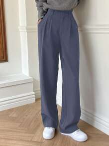 DAZY 女士商务休闲纯色直筒裤，女士正装裤