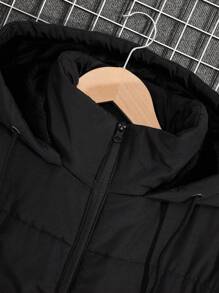 Áo khoác nam Polar Lining Warm AW Regular có mũ trùm đầu có đệm - màu đen - Xem 3