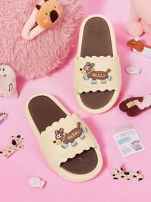 Cuccoo Women's Fashion Thick Sole Quiet Non-Slip Beach EVA Slippers For Indoor And Outdoor, Summer - Khaki - View 1