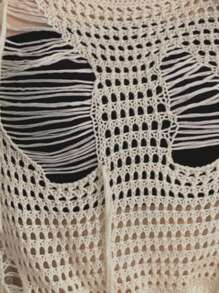 INAWLY Women Hollow Out Knitted Top, Fashionable For Summer Fall Cloth For Women