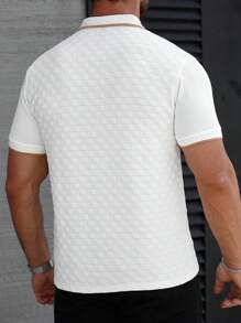 Manfinity CasualCool Men's Colorblock Short Sleeve Casual Commuter Polo Shirt