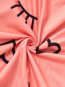 SHEIN 6pcs Plus Size Knit Round Neck Short Sleeve Top & Shorts Pajama Set, Outfits  Cozy And Elegant Details - Multicolor - View 6