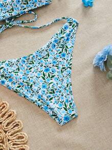 Swim Mod Bộ bikini gợi cảm in hoa cho nữ, đồ bơi đi biển mùa hè, không dây - Nhiều màu - Xem 4