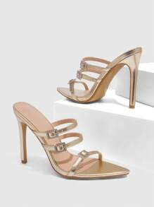 CUCCOO SZL Fashionable Sexy Versatile Slide Sandals - Gold - View 5