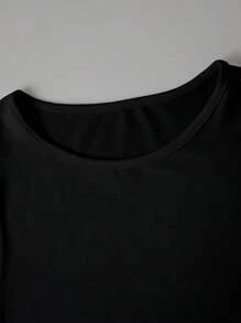 INAWLY 大码夏季休闲花卉印花背心 - 黑色 - 查看 4