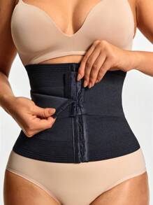 SHAPORA Women's Waist Cincher, Solid Color, Minimalist, Versatile - Black - View 7