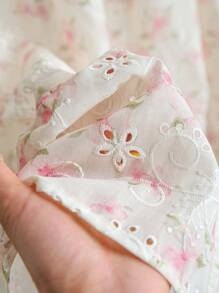 SHEIN Frenchy 大码短袖方领简约时尚连衣裙，适合夏季 - 彩色 - 查看 5