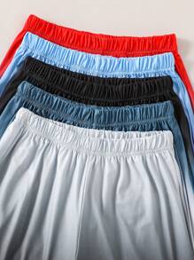 Bộ 5 quần short thời trang thường ngày đa năng màu gradient cho bé trai tuổi teen, thích hợp cho chuyến du lịch bãi biển mùa hè - Nhiều màu - Xem 6