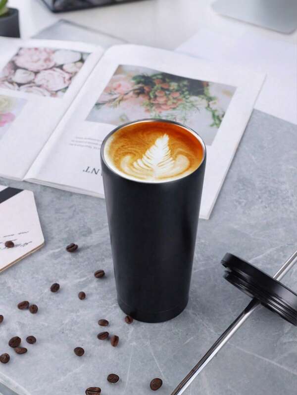 1pc 500ml/750ml Stainless Steel Double Wall Vacuum Insulated Tumbler, Outdoor Sports Car Cup With Straw, Painted Exterior, Comes With 1 Extra Stainless Steel Straw, Water Bottle, Outdoor, Sports Bottle, Water Bottle With Straw, School Supplies, For Fitness & Sports