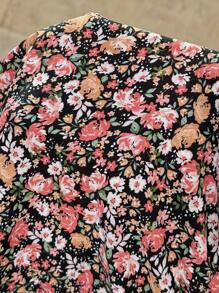 SHEIN Maternity Allover Print Ruffle Hem Skirt, Suitable For Summer, Vacation - Multicolor - View 8