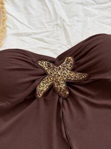 Soleia Women Two Pieces Outfits For Daily Wear Beach Women Outfits Woman S Summer Clothes - Brown - View 7