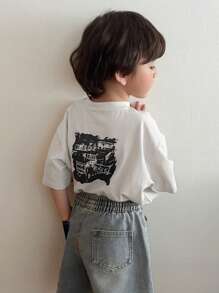 Hapijoa Kids Fall Clothes, Toddler Boys T-Shirt - White - View 7