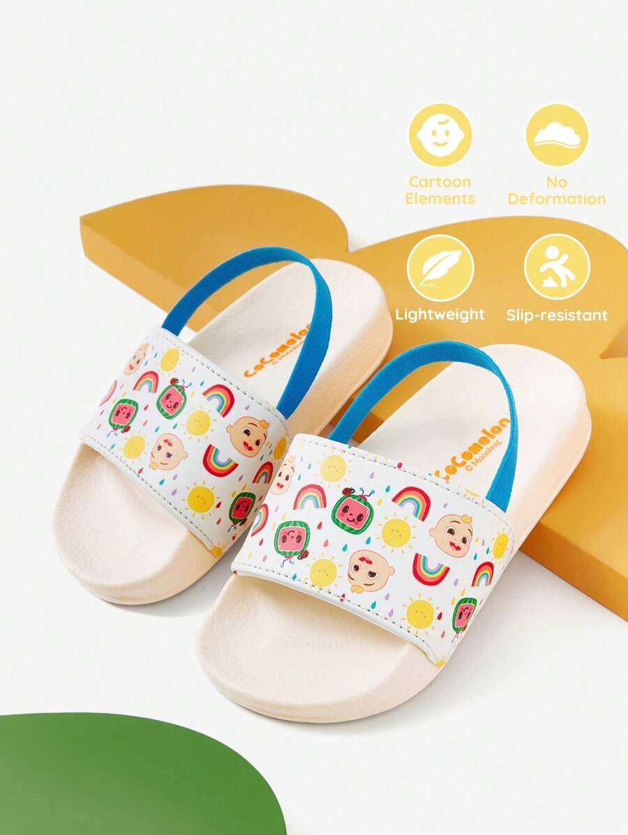 CoComelon X SHEIN Cute Boys And Girls Cartoon Watermelon Pattern Baby Gardening Shoes, Light And Comfortable, EVA Material, Suitable For Beach, Outdoor, Indoor - Multicolor - View 1