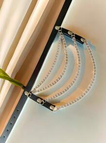 Women's Fashion Multi-Layer Chain Decor Waist Chain - Black - View 5