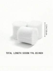 SHEIN 1 cái/3 cái Màu trắng, Ruy băng voan viền thủ công chất lượng cao, Thích hợp cho thiệp mời đám cưới, Hoa cưới, Bao bì quà tặng, Đồ thủ công DIY, Trang trí bối cảnh, Trang trí lễ hội, Trang trí phòng, Trang trí nhà cửa, Trang trí văn phòng, Trang trí tiệc theo chủ đề, Trang trí Giáng sinh, Tốt nghiệp Ngày của Mẹ - trắng - Xem 4