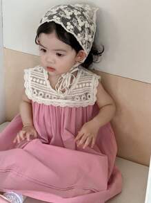 Dazy Kids Toddler Girls' Round Neck Lace Casual Nature-Inspired Sleeveless Dress - Pink - View 3