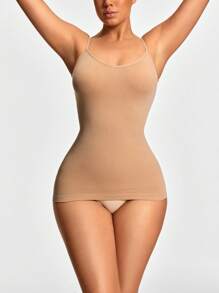 SHAPORA Women's Seamless Camisole Tank Top - Apricot - View 4