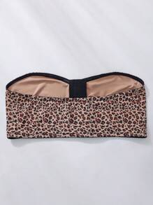 Bare Chapter Plus Size Non-Slip Strapless Sexy Leopard Front And Back One-Piece Bralette ClassicAnimalPrint - Multicolor - View 8