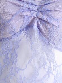 SHEIN Unity 女式蕾丝拼接抹胸 Y2K - 紫丁香色 - 查看 6