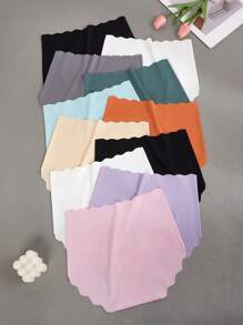 One-Piece Teen Girl Solid Color Seamless Silk Panties For Girl, High Waist Shaping, Comfortable Casual Underwear Suitable For Sports & Daily Wear Back To School Fashion - Multicolor - View 2