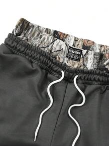 PAVTROS Men's Casual Drawstring Shorts, Suitable For Summer - Grey - View 3