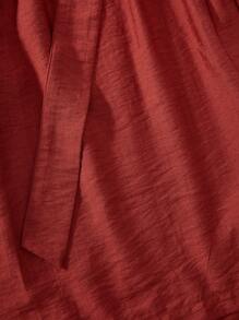 Calvaya 2 Stücke Damen Shorts in Übegrößen mit hoher Taille und Papiertütenraffung, Lässig Urlaubsshorts