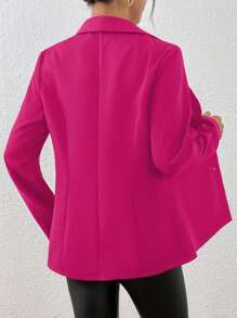 EMERY ROSE Women's Black Slim Fit Sexy Long Sleeve Blazer Jacket, Winter Fall Cloth For Women