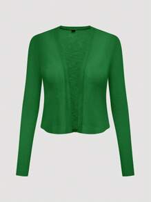 Franclia 大码女式波西米亚印花细肩带高低喇叭裙 + 针织开衫 2 件套 - 綠色 - 查看 4