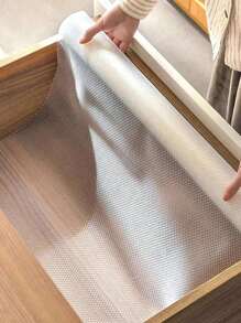 SHEIN 1 rollo de estante de cocina con diseño de margaritas, revestimiento para gabinetes no adhesivo y antideslizante, para cajones, refrigeradores, alacenas, resistente al agua y fácil de colocar.