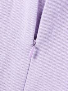 Girls Denim Frill Trim Casual Denim Dress - Mauve Purple - View 4