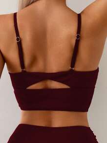 Swim SPRTY 女士夏季休闲度假纹理面料高腰短裤收腹黑色吊带背心和比基尼泳装套装