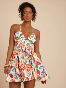 Travachic 女式迷你连衣裙、时尚夏装、度假风格、印花梭织图案、女士休闲夏装、波西米亚海滩度假装、波西米亚风、乡村音乐会装、节日庆典装、女士沙滩装、女士夏季装、复古风女士装、毕业装、夏季太阳裙、女士生日礼服 - 彩色 - 查看 5