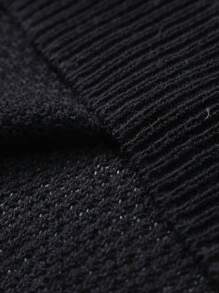 Manfinity Homme Men's Striped Crew Neck Short Sleeve Casual Knit Top  Vintage Shirt Men - Black - View 6