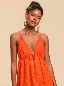 Travachic Vestido largo con bordado y anudar al frente para vacaciones de mujer, atuendo para el Día de la Madre, vestidos de verano para mujer, vestido de verano, vestidos de verano para mujer, vestido largo